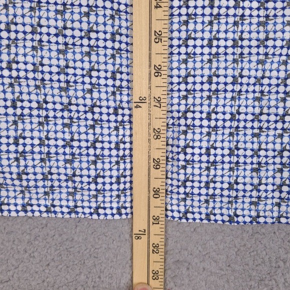 Address Unknown Shirt Mens XL White Blue Geometric Print‎ Short Sleeve Button Up - Picture 11 of 12